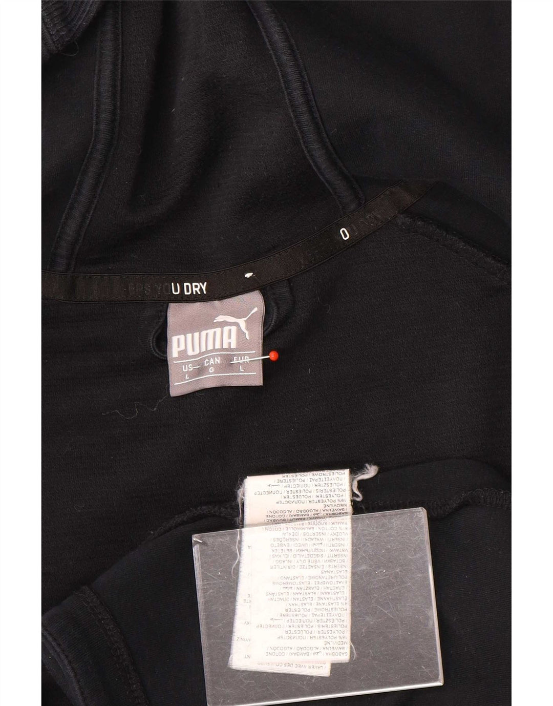 Puma Hættetrøje med lynlås til mænd Stor sort polyester