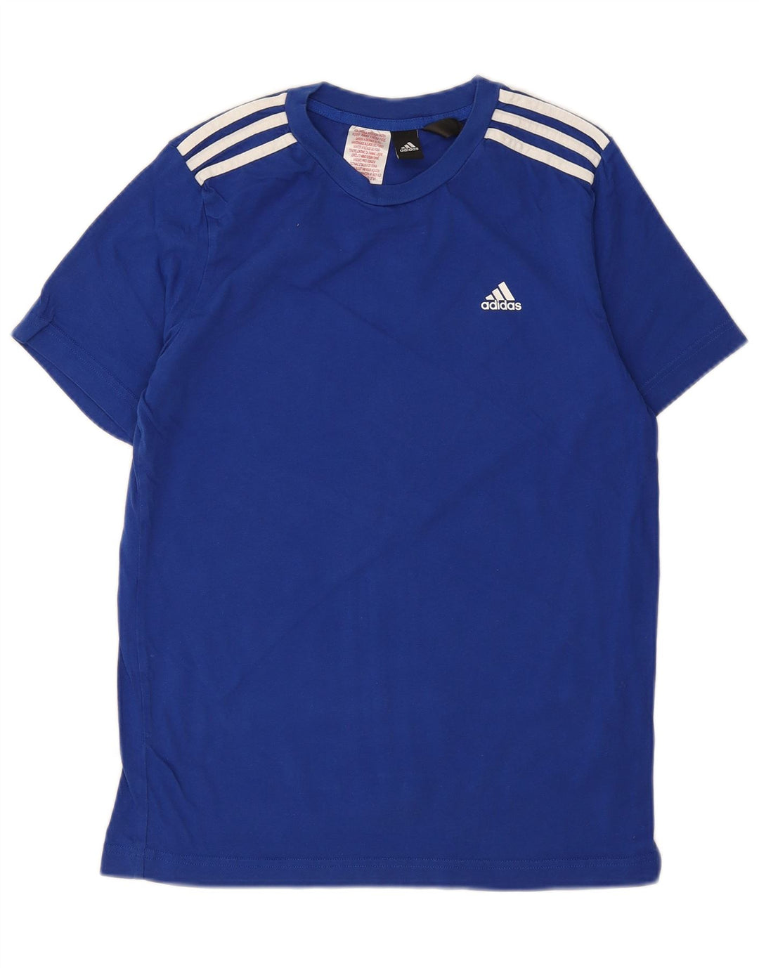 ADIDAS Boys T-Shirt Top 13-14 Years Blue Cotton