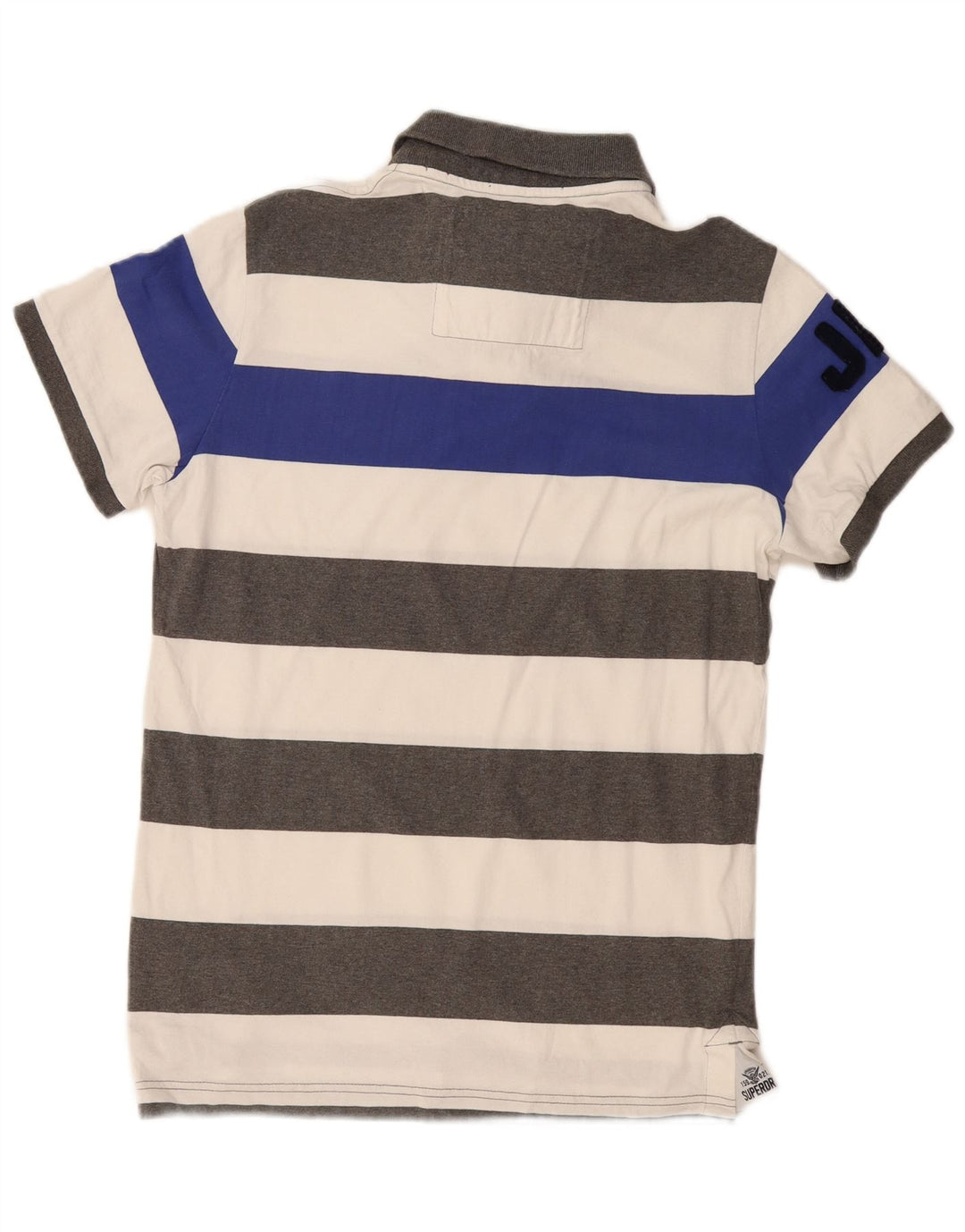 Superdry herre poloshirt XL flerfarvet stribet bomuld