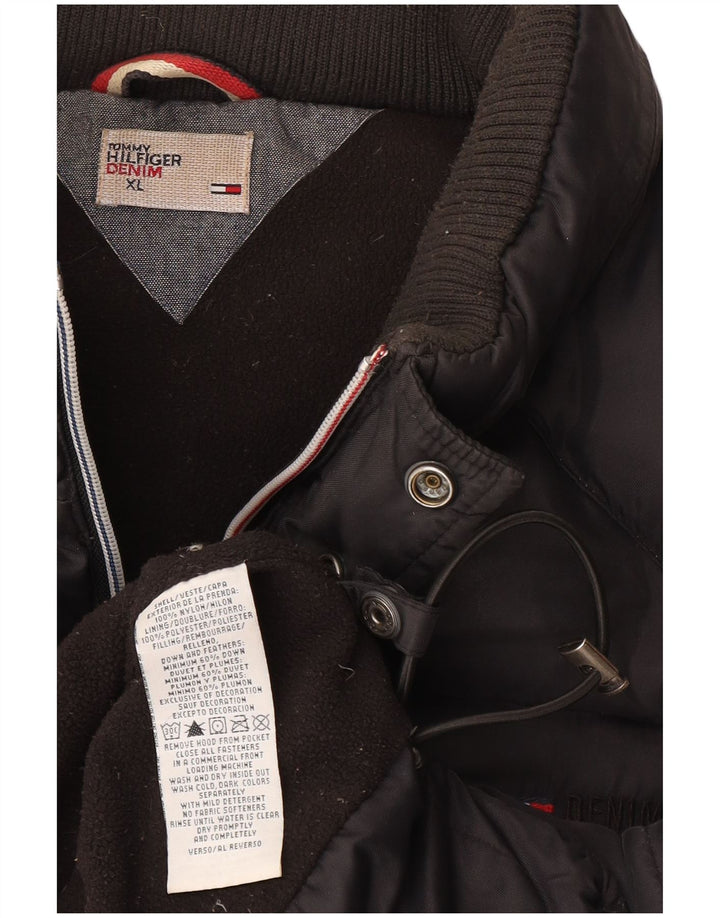 Tommy Hilfiger Herre Polstret Gilet UK 42 XL Sort Nylon