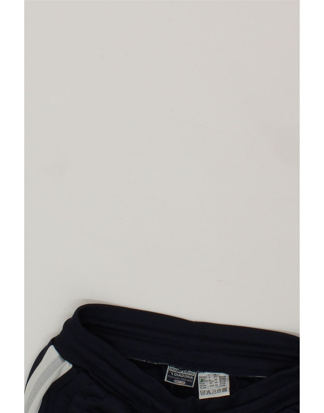 DIADORA Mens Tracksuit Trousers XL  Navy Blue Colourblock Polyester Vintage Diadora and Second-Hand Diadora from Messina Hembry 