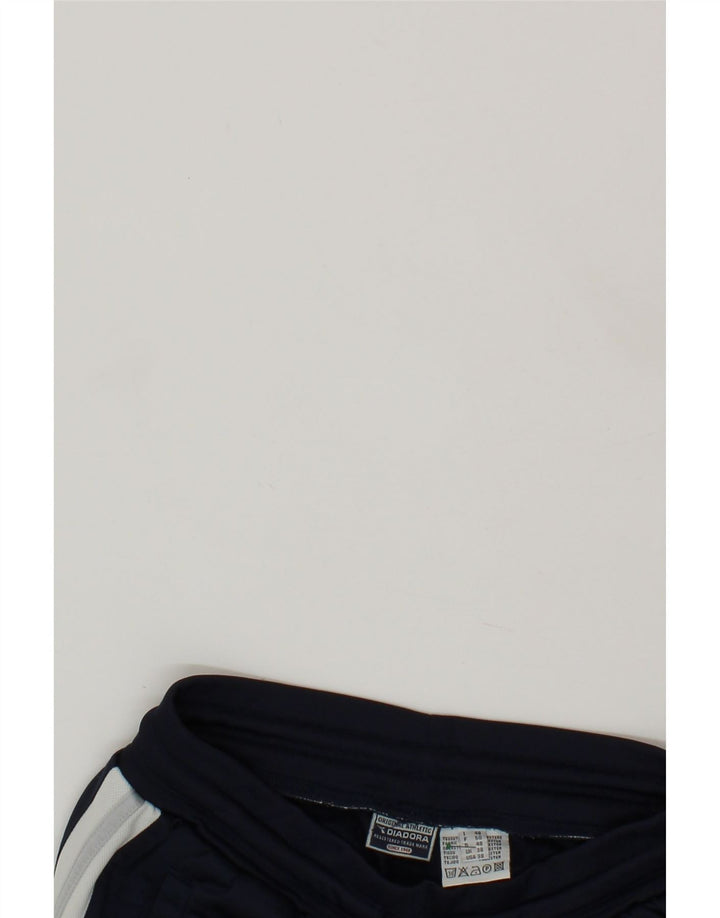 DIADORA Mens Tracksuit Trousers XL  Navy Blue Colourblock Polyester Vintage Diadora and Second-Hand Diadora from Messina Hembry 