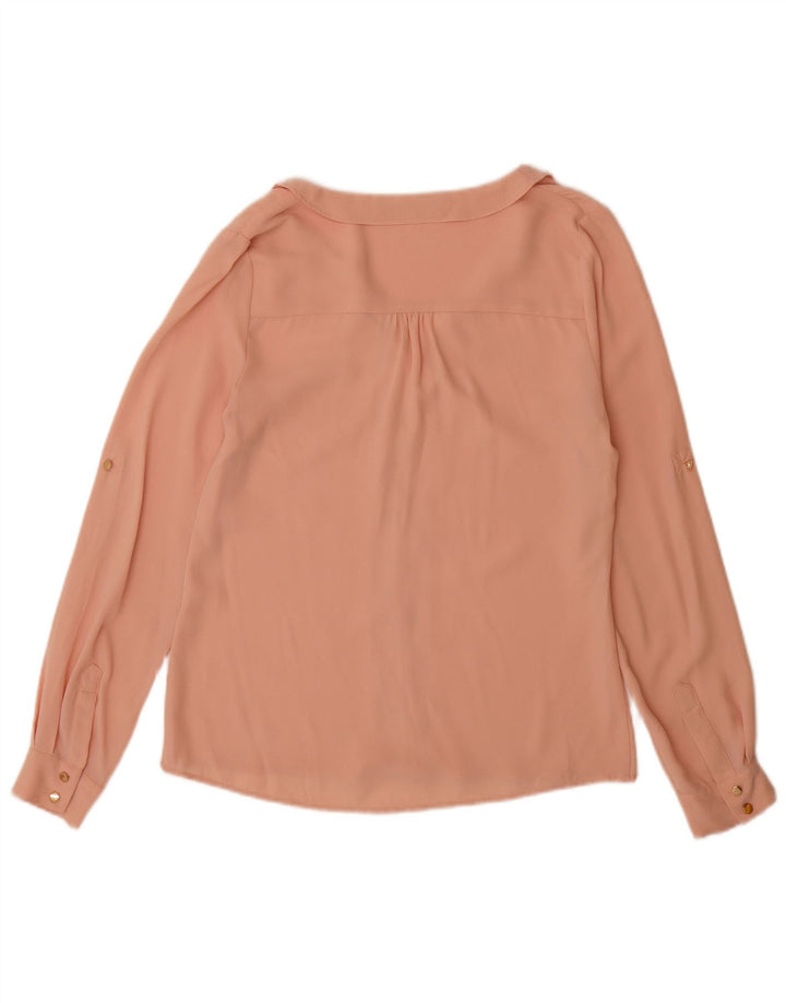 Oasis Dame Langærmet Bluse Top UK 8 Smal Pink