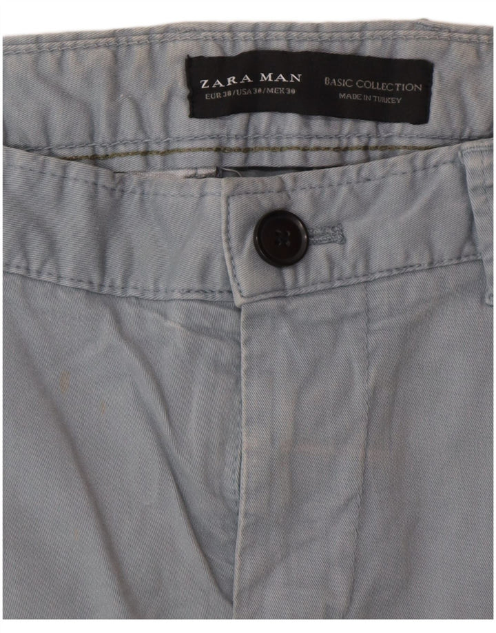 Zara Herre Slim Chino Bukser EU 38 Small W30 L33 Grå