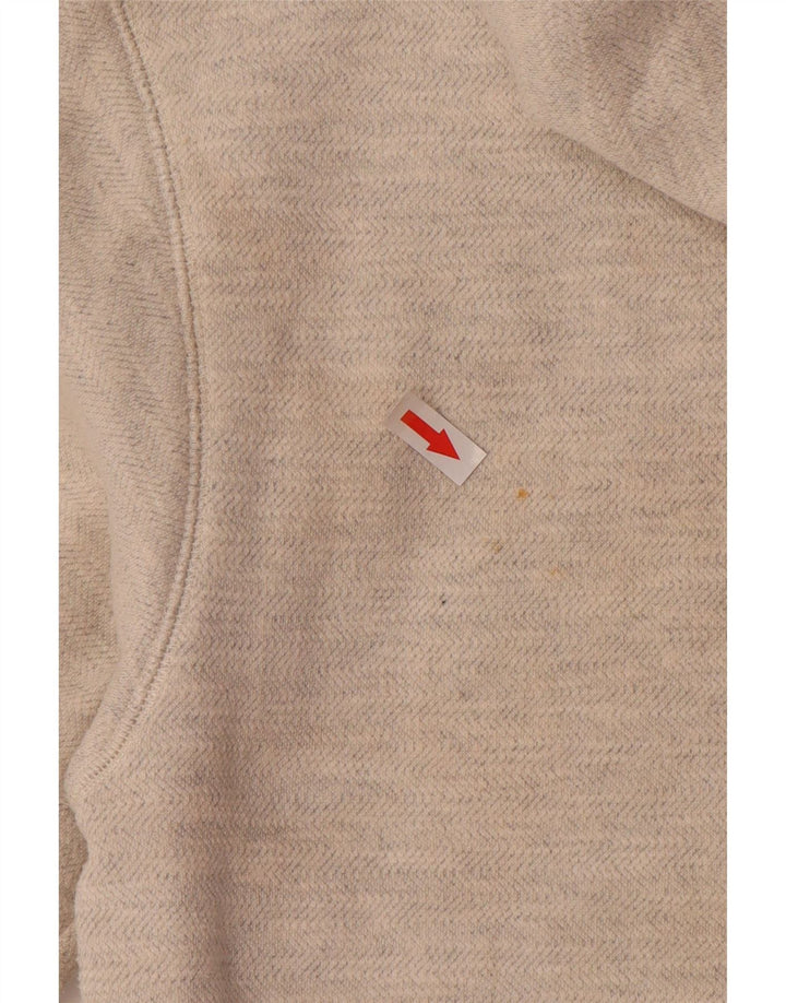 BILLABONG hættetrøje med lynlås til kvinder UK 8 Small Grey Colourblock