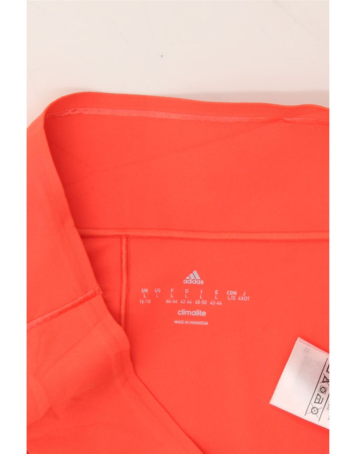 ADIDAS Womens Climalite Capri Leggings UK 16/18 Large Orange Polyester Vintage Adidas and Second-Hand Adidas from Messina Hembry 