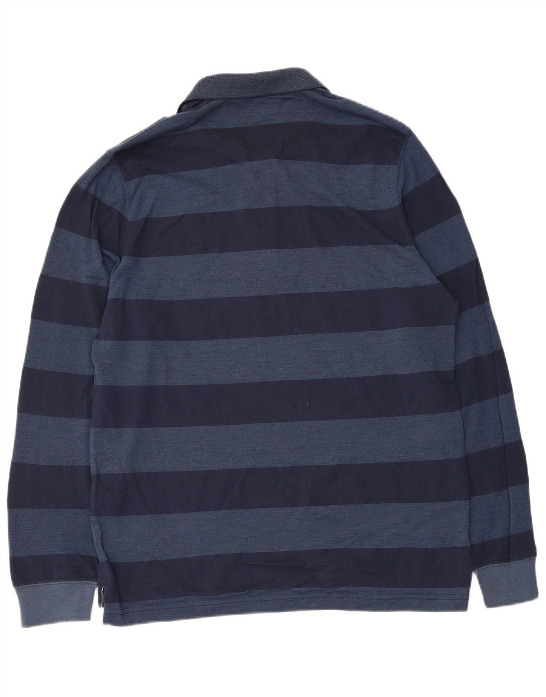 Massimo Dutti Langærmet herre poloshirt Stor marineblå stribet