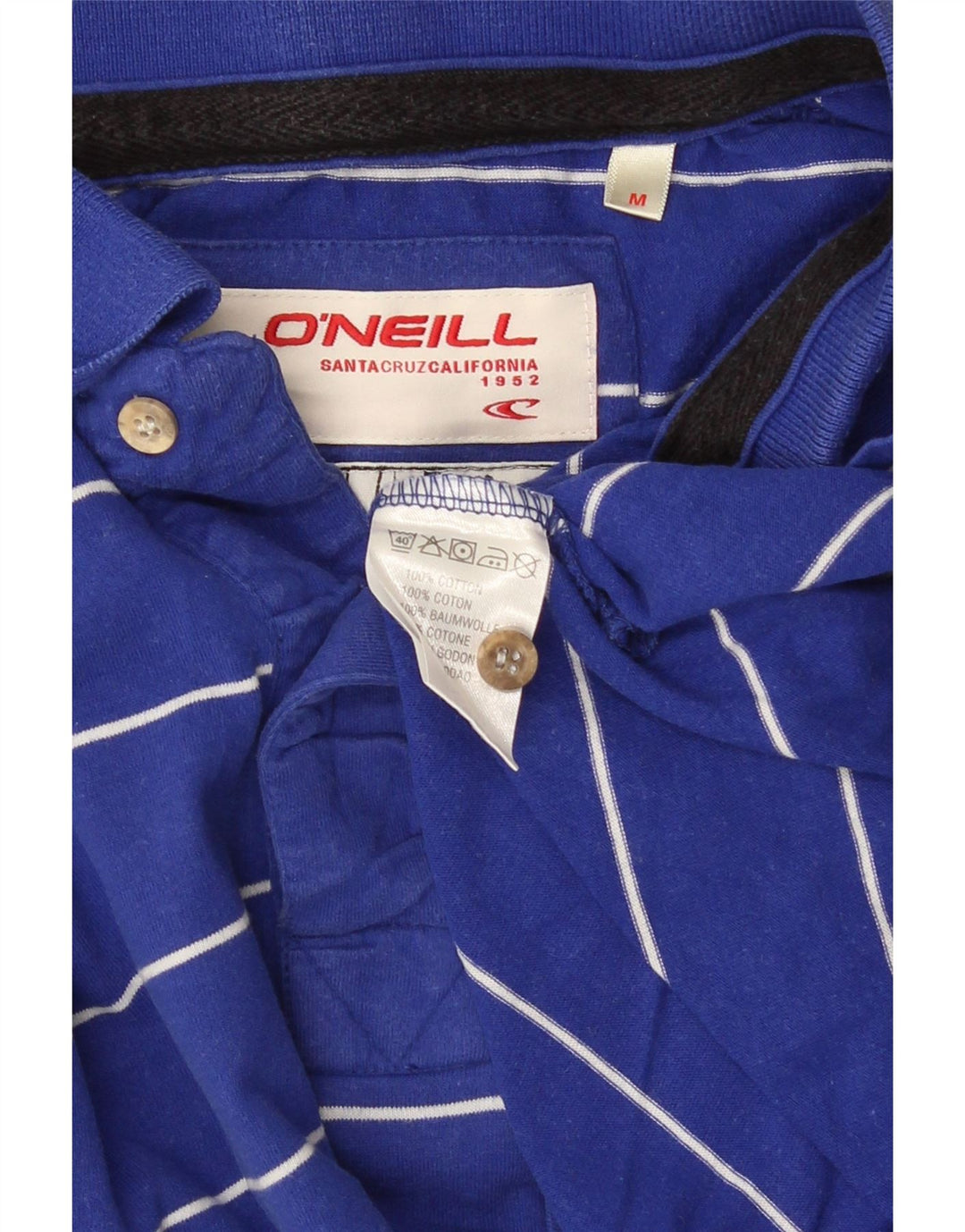 O'Neill herre poloshirt mellemblå stribet bomuld