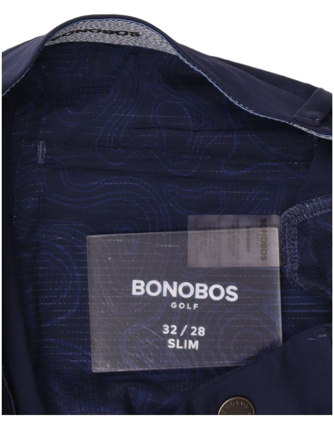 BONOBOS Herre Slim Fit Chino Bukser W32 L28 Marineblå Polyester