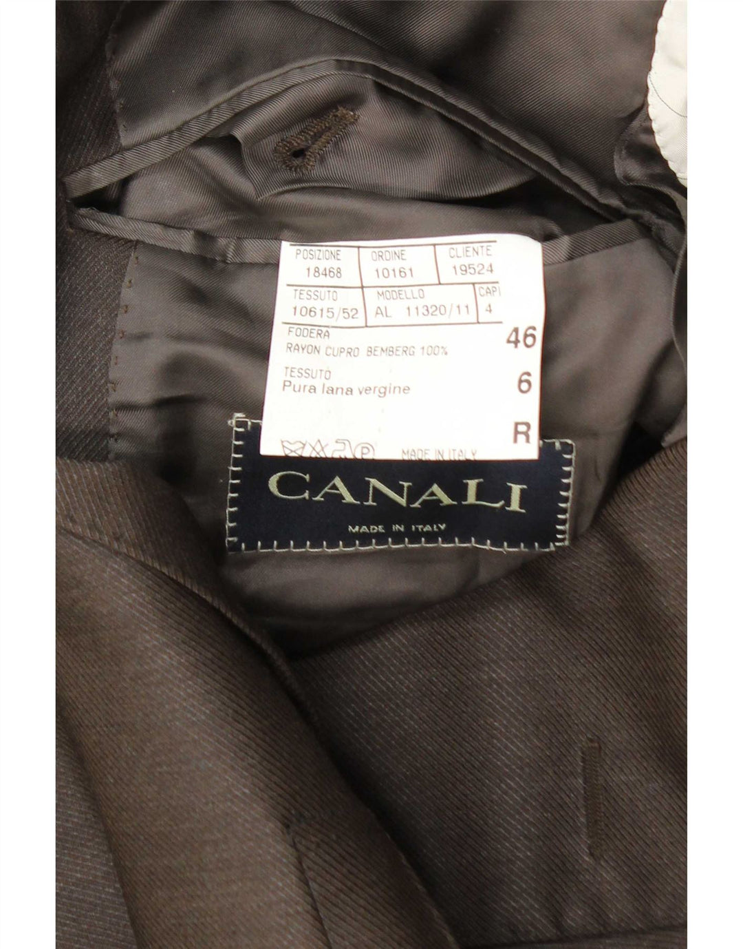 Canali Herre 3-knaps blazerjakke IT 46 Lille brun uld