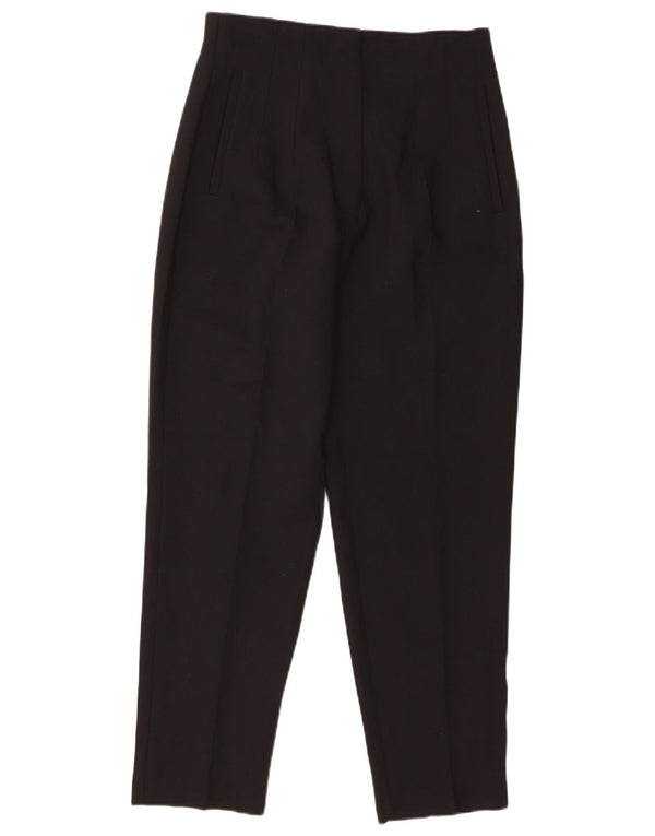 Zara Kvinder Højtaljet tilspidsede Casual Bukser Medium W28 L27 Sort