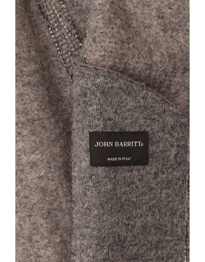 John Barritt Herre Strik Pea Coat UK 36 Small Grey