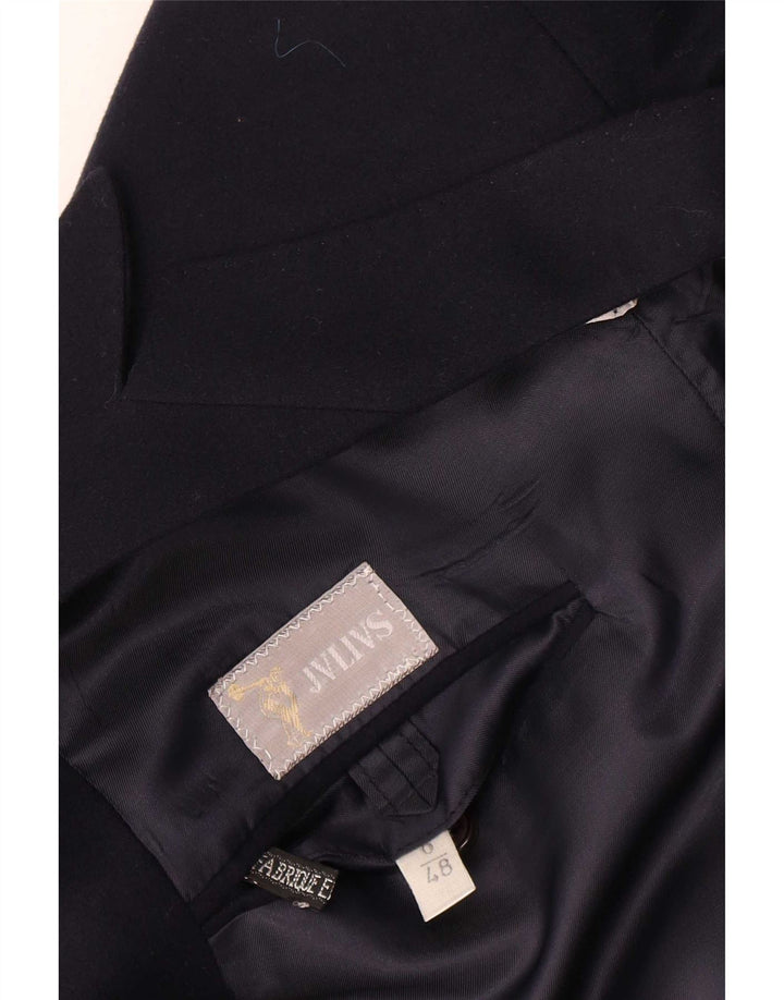 Jvlivs Herre Double Breasted Blazer Jacket IT 48 Medium Navy Blue Wool