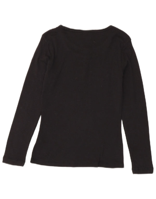 Champion Womens Heritage Classics Top Langærmet UK 12 Medium Sort Bomuld