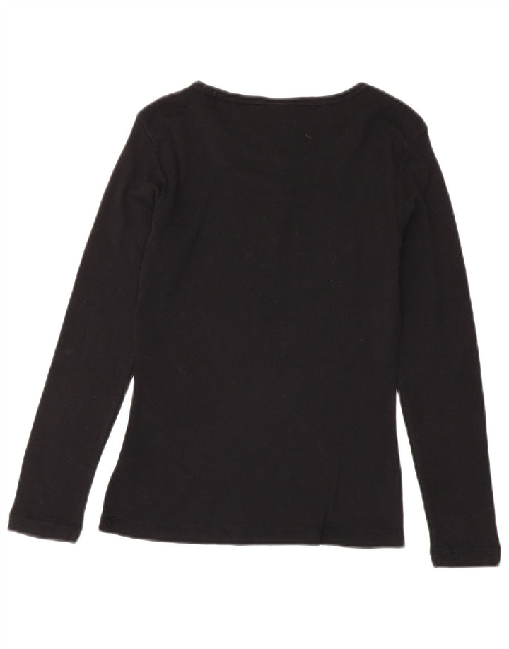 Champion Womens Heritage Classics Top Langærmet UK 12 Medium Sort Bomuld