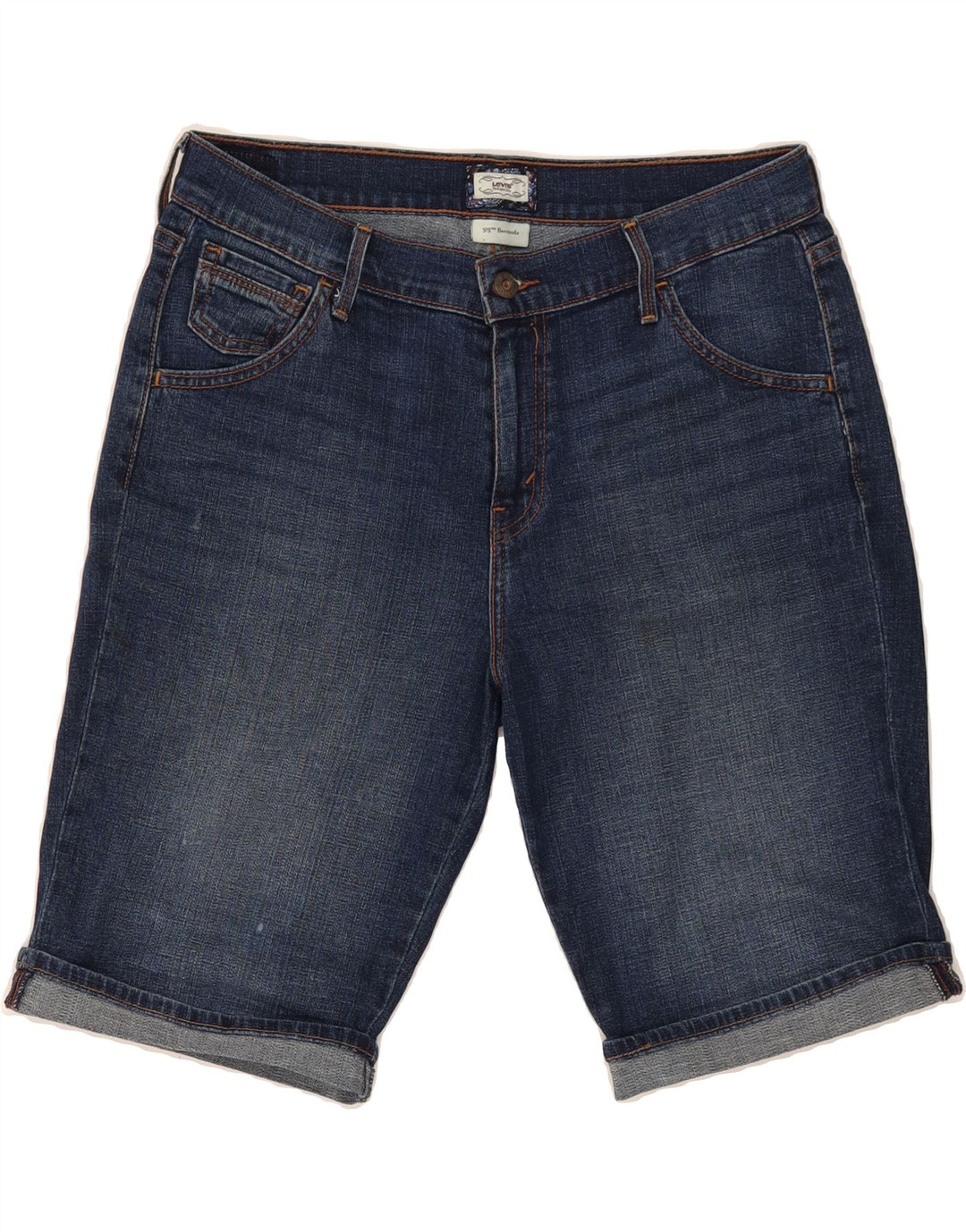 LEVI'S Womens 515 Bermuda Denim Shorts US 10 Large W32  Blue Cotton Vintage Levi's and Second-Hand Levi's from Messina Hembry 