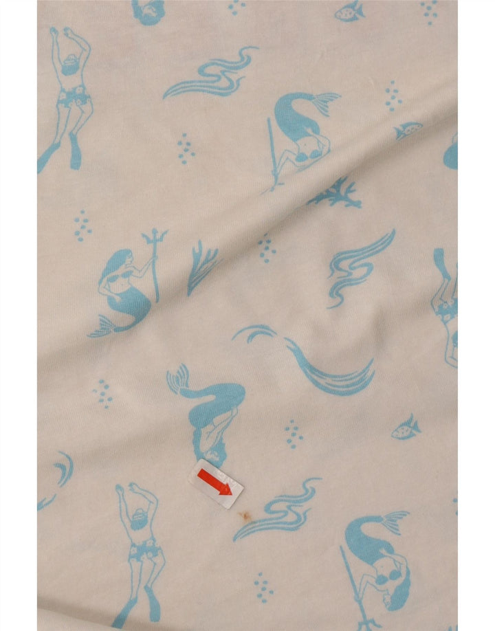 HURLEY Herre grafisk T-shirt Top Medium Hvid Bomuld