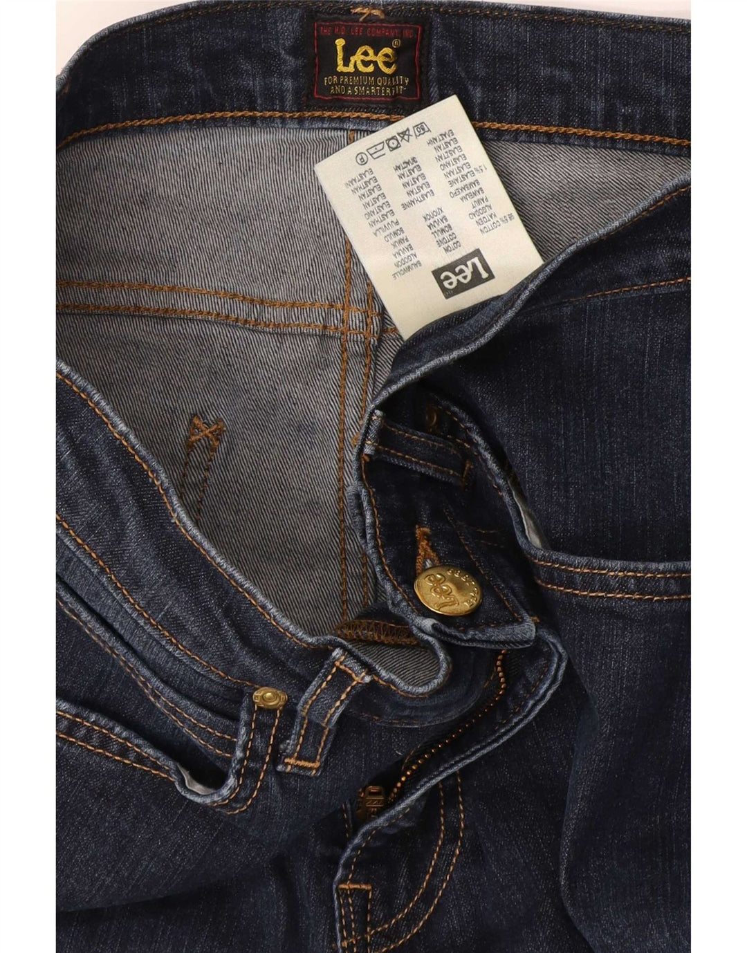 Lee Dame Luke Slim Jeans W29 L30 Marineblå Bomuld