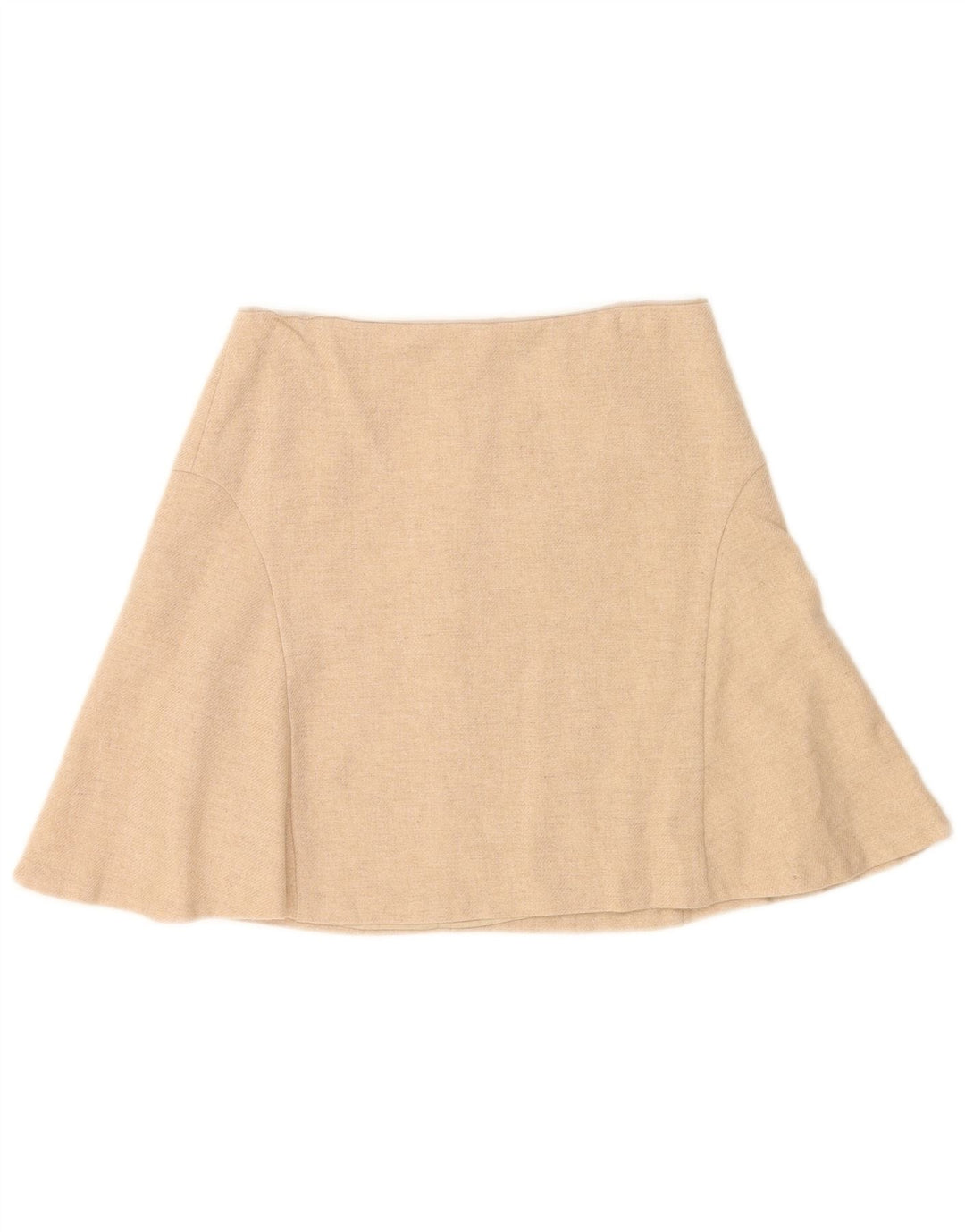 Massimo Dutti Dame Mini Nederdel EU 40 Medium W30 Beige Uld