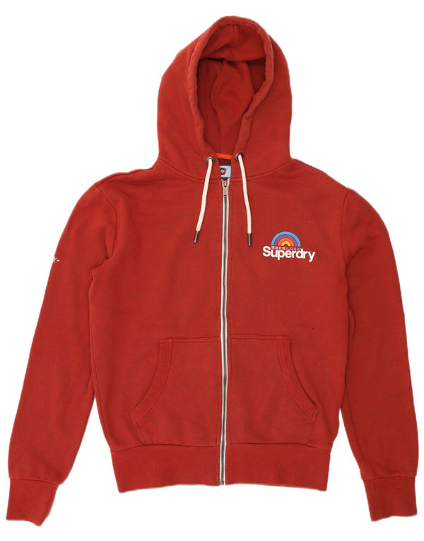 Superdry Hættetrøje med lynlås til mænd, lille rød bomuld