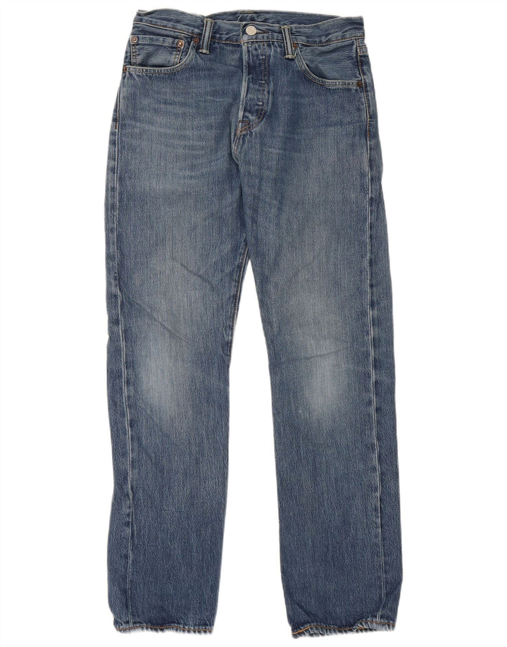 Levi's Herre 501 Straight Jeans W29 L30 Blå Bomuld