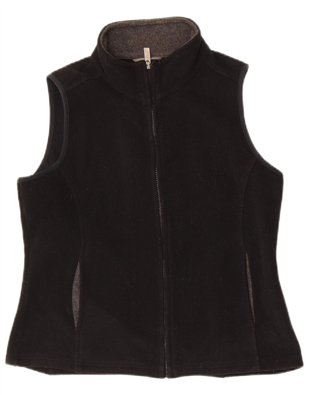 Marks & Spencer Dame Fleece Gilet UK 10 Small Black Polyester