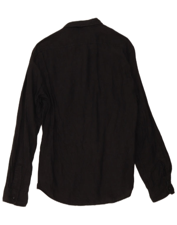 Ralph Lauren Herre Military Shirt Medium Sort hør