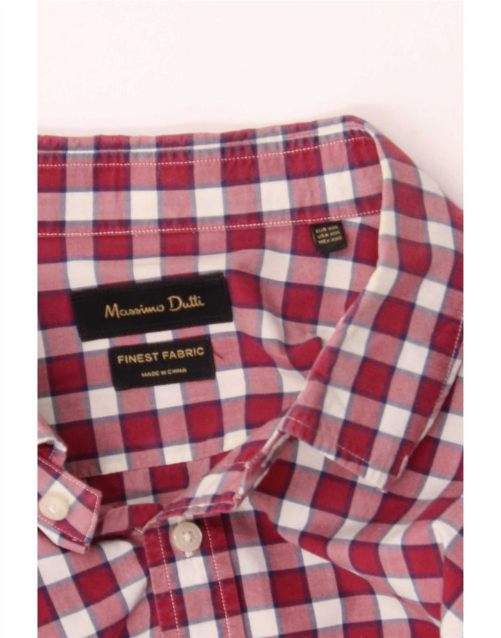 Massimo Dutti Herreskjorte 2XL Pink Gingham