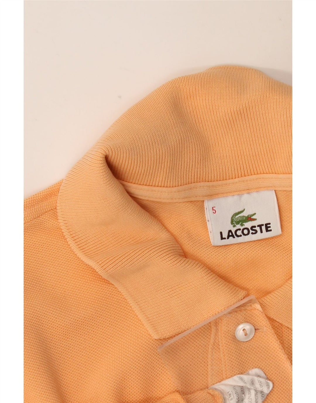 LACOSTE Poloshirt til mænd størrelse 5 Large Orange Bomuld