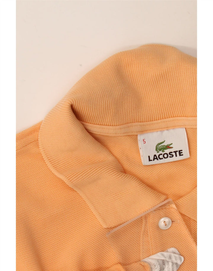 LACOSTE Poloshirt til mænd størrelse 5 Large Orange Bomuld