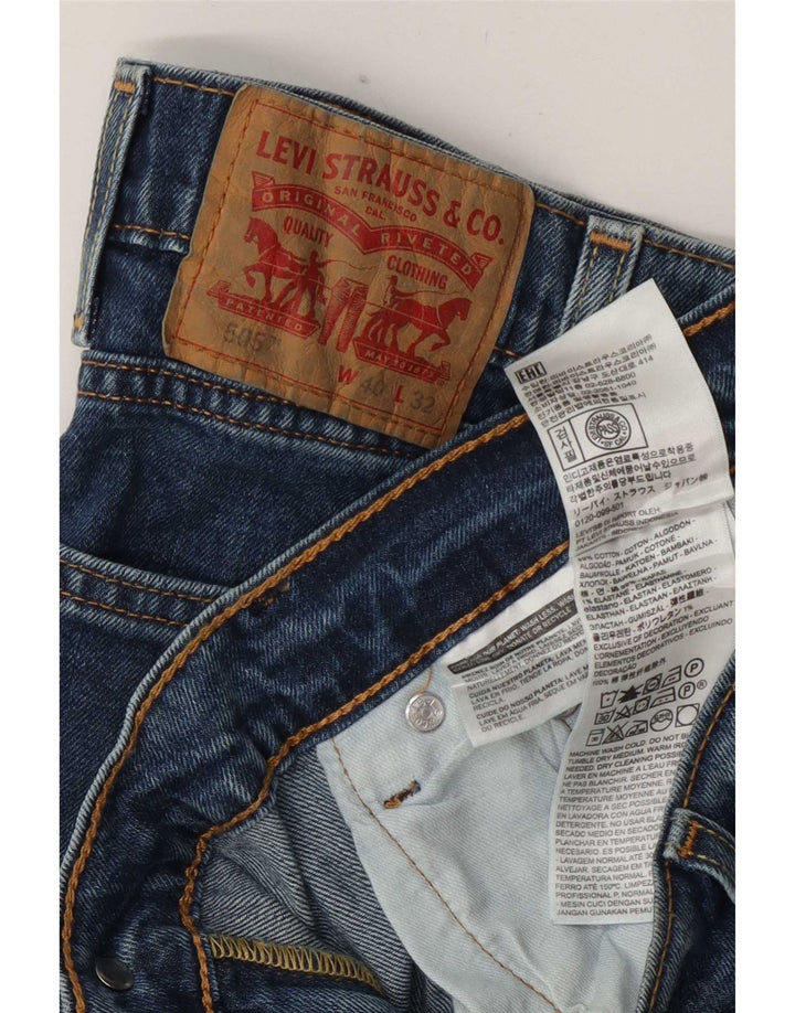 Levi's Herre 505 Straight Jeans W40 L32 Blå Bomuld