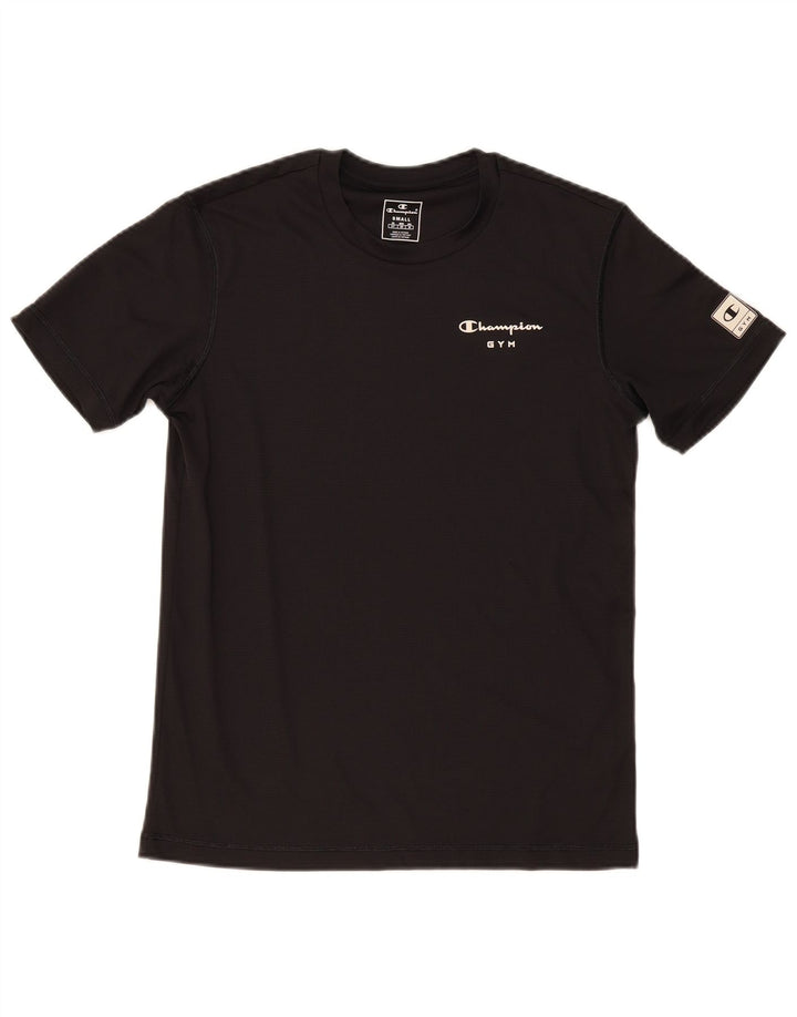 CHAMPION Mens T-Shirt Top Small Black Polyester