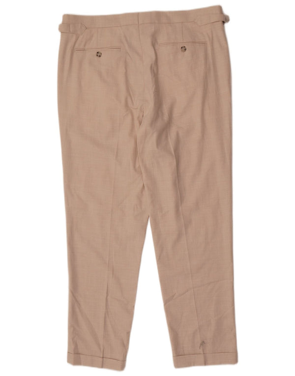 Marks & Spencer Herre Tapered Chino Bukser W36 L30 Beige Polyester
