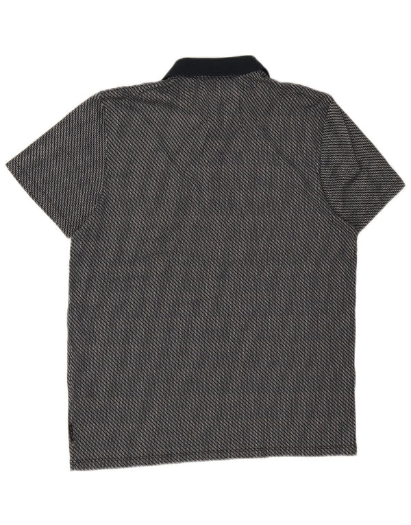 Ted Baker Herre Polo Shirt Størrelse 4 Large Navy Blue Spotted Polyester