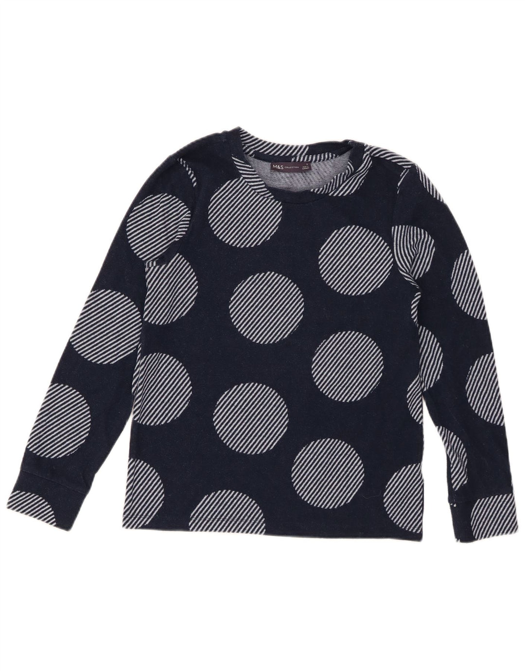 MARKS & SPENCER Dame sweater med rund hals DK 6 Small Navy Blue