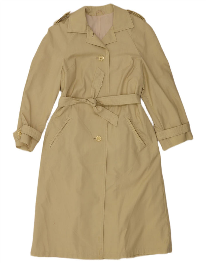 VINTAGE Womens Trench Coat UK 10 Small Green