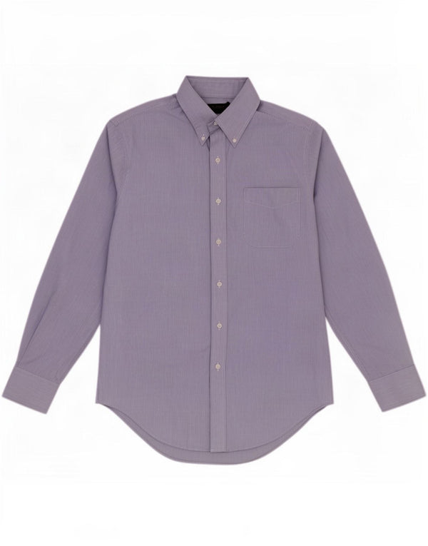 Ralph Lauren Herre Classic Fit skjorte størrelse 15 Medium Blue Pinstripe Cotton