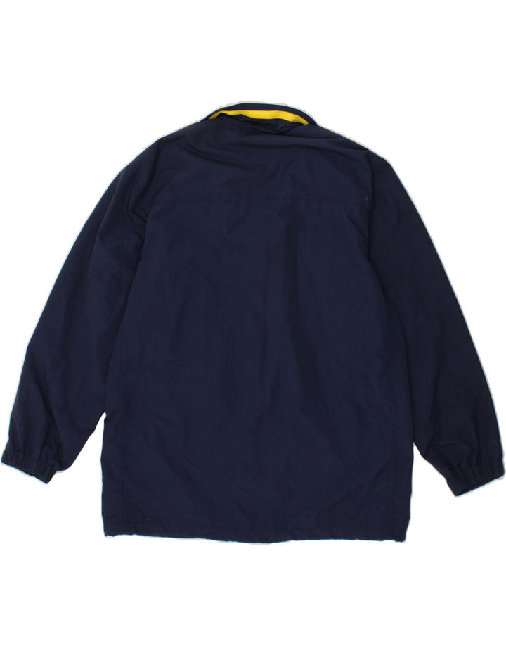 NAVIGARE Mens Hooded Windbreaker Jacket UK 38 Medium Navy Blue Polyamide Vintage Navigare and Second-Hand Navigare from Messina Hembry 