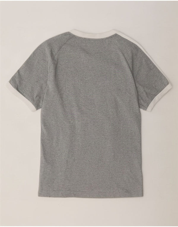 Adidas Herre T-Shirt Top Medium Grey Flecked Bomuld
