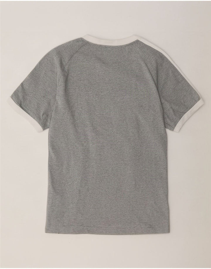 Adidas Herre T-Shirt Top Medium Grey Flecked Bomuld