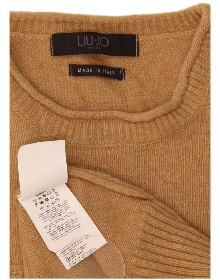 Liu Jo Dame sweater med rund hals DK 16 Stor brun uld