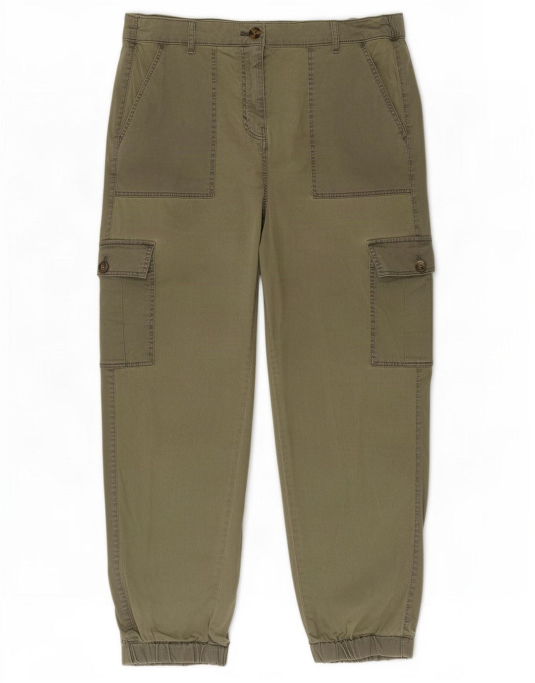 Marks & Spencer Joggers Cargo Bukser til kvinder UK 12 Medium W30 L26 Khaki