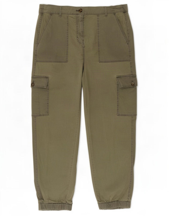 Marks & Spencer Joggers Cargo Bukser til kvinder UK 12 Medium W30 L26 Khaki