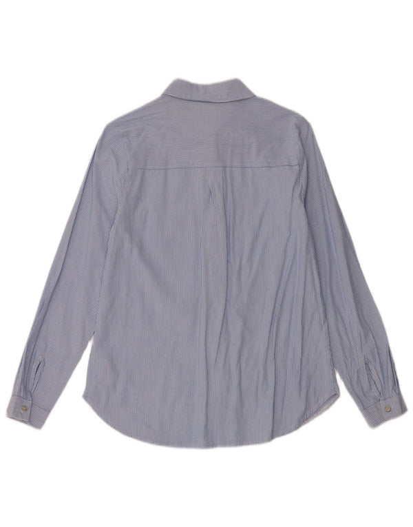 Monsoon Womens Shirt UK 8 Small Blue Floral Cotton