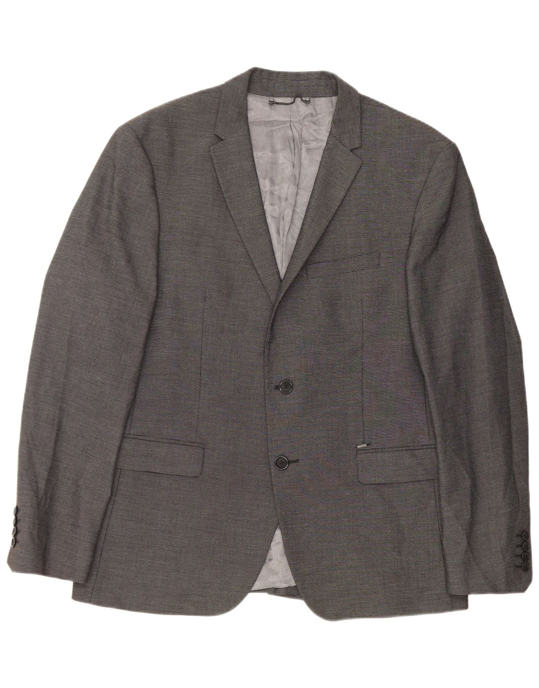 Zara Herre 2-knaps blazerjakke str. 54 XL Grå polyester