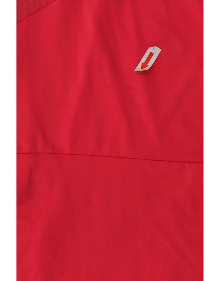 Adidas Dame Climalite T-Shirt Top UK 10 Lille Rød Polyester