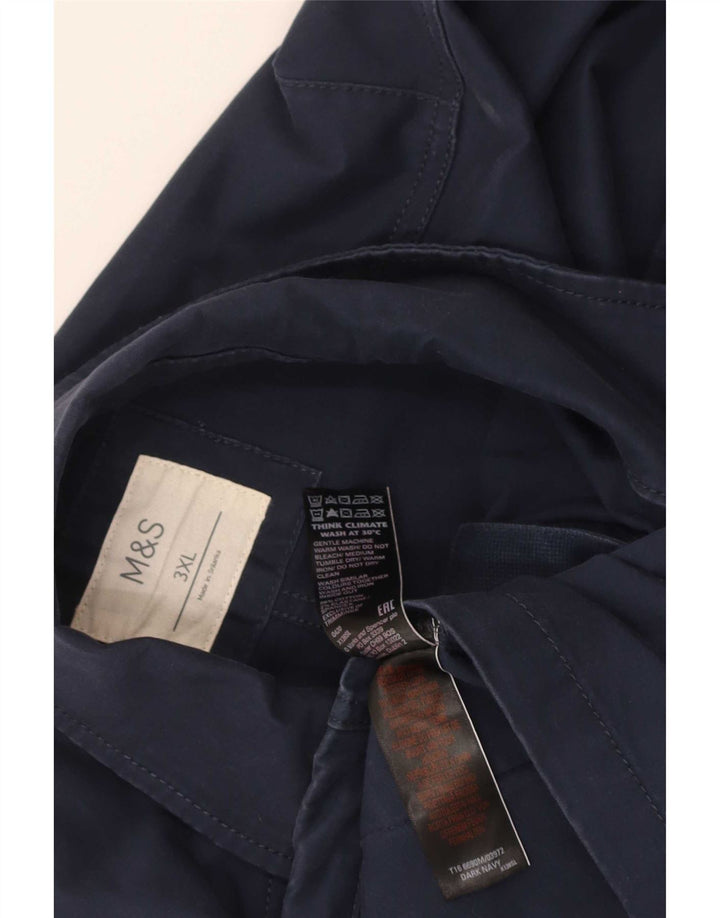 Marks & Spencer Herre Utility Jacket UK 46 3XL Navy Blue Cotton