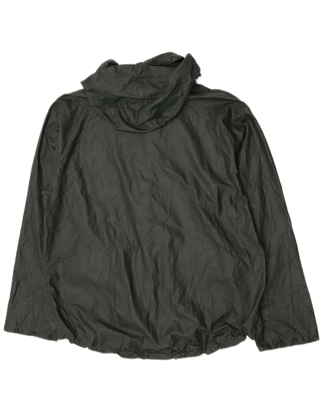 Helly Hansen Regnjakke med hætte til mænd UK 42 XL Grøn polyurethan