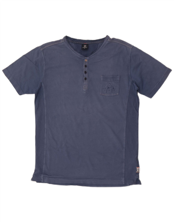 Lerros Herre T-Shirt Top Medium Blå Bomuld