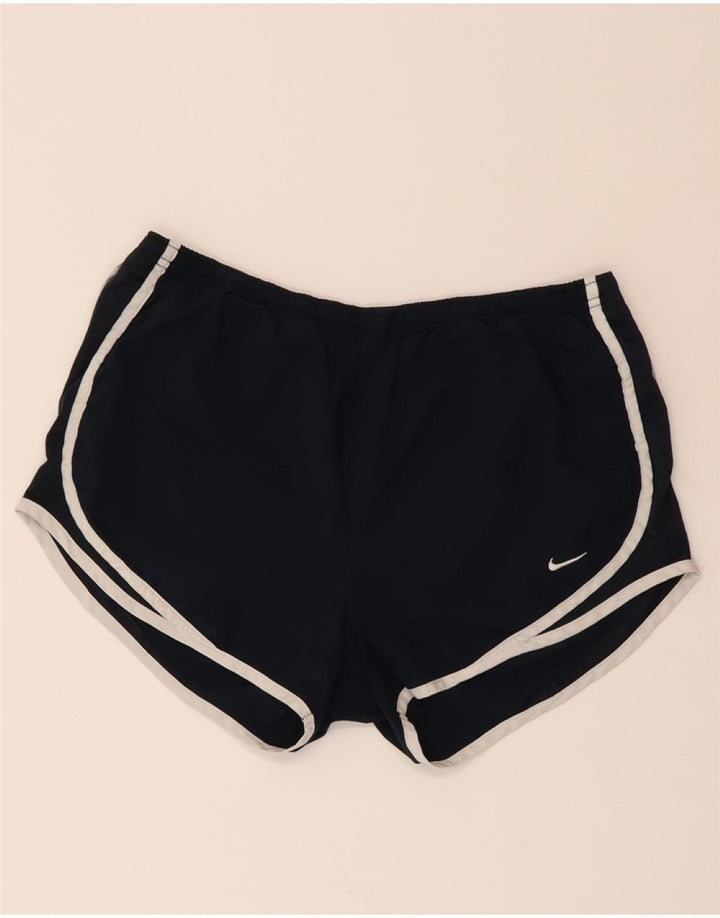 NIKE Womens Sport Shorts UK 14 Medium  Navy Blue Polyester Vintage Nike and Second-Hand Nike from Messina Hembry 